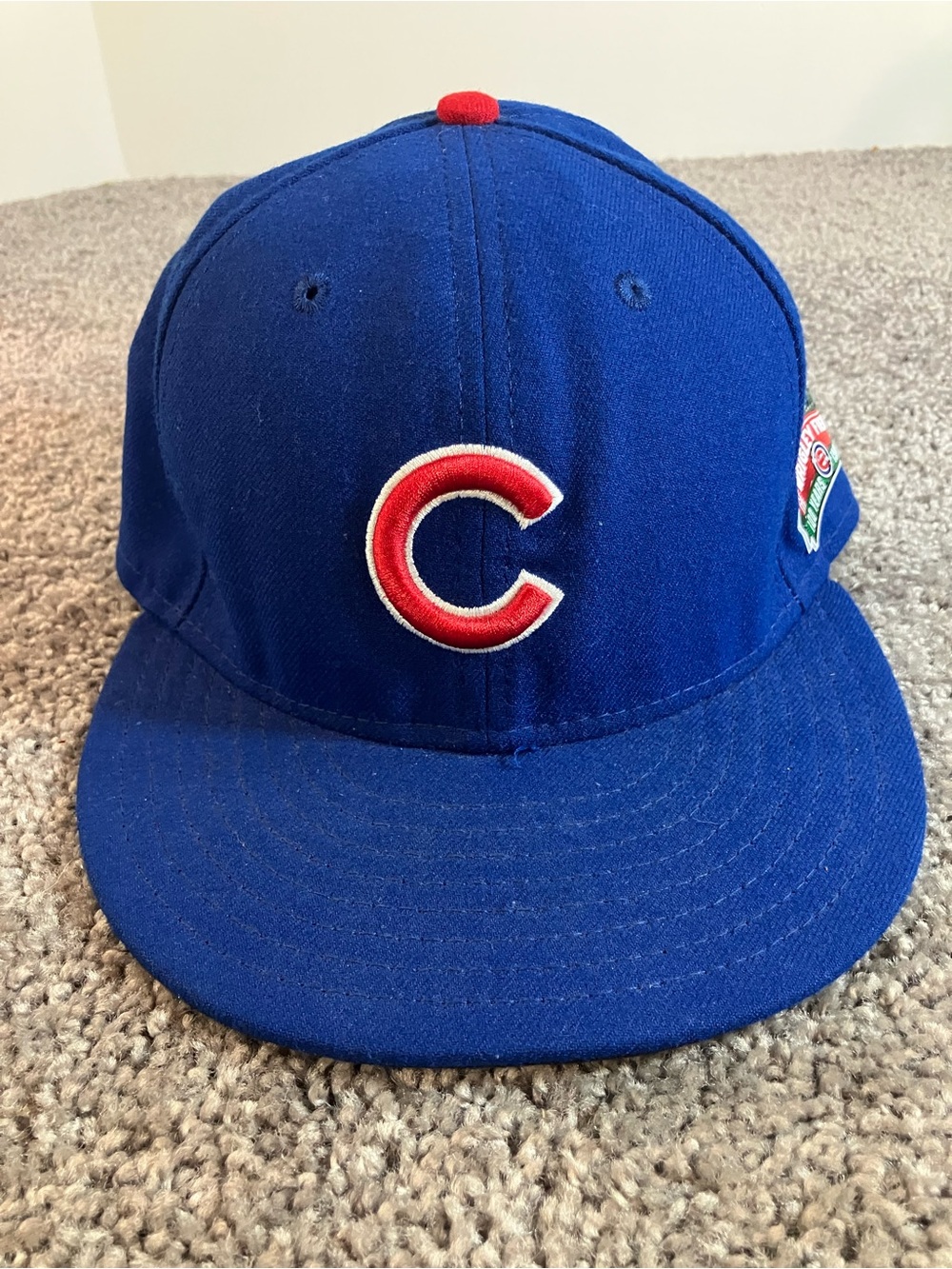Chicago Cubs MLB Wrigley Field 100 Year Anniversary New Era Fitted Hat 7 1/4